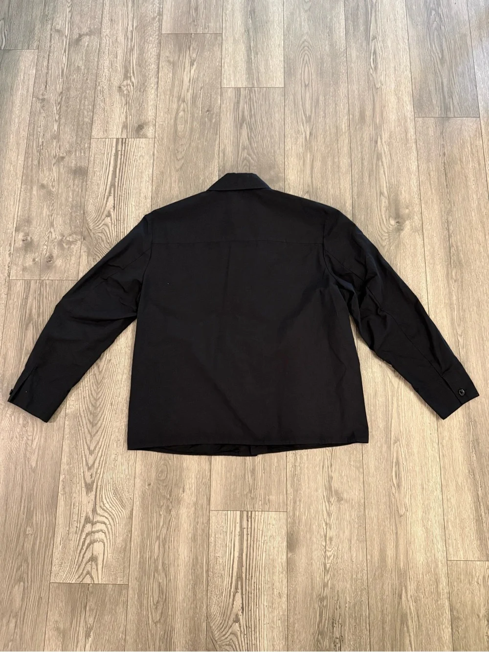 Banana Republic Black Covered Button Down Long Sleeve Men Size: L Shirt Jacket